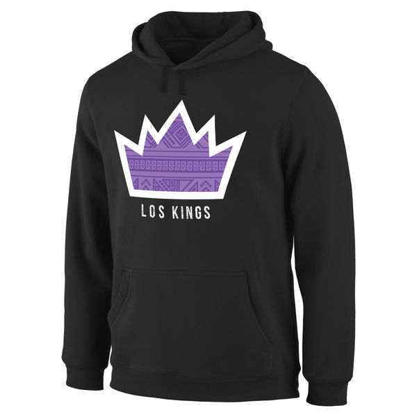 NBA Men Sacramento Kings Noches Enebea Pullover Hoodie  Black->nba t-shirts->Sports Accessory